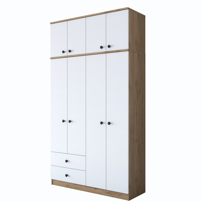 Dulap BA121, 8 usi, 2 sertare, 120x42,5x216,8 cm [7]