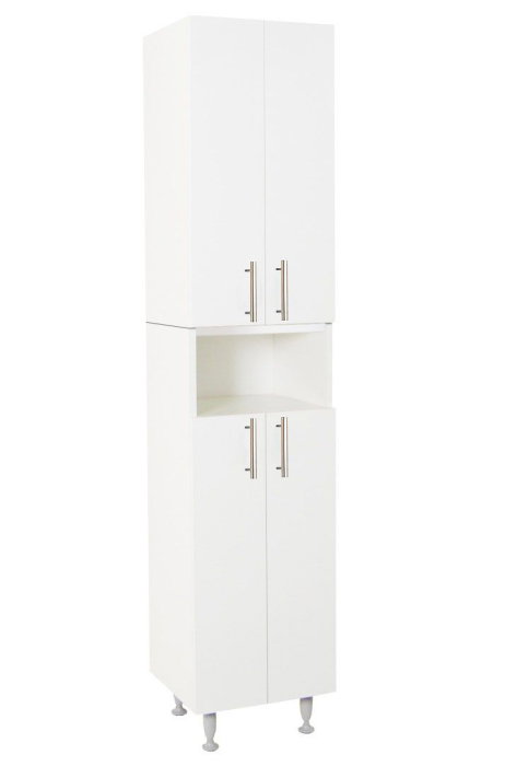 Dulap baie seria 002, 4 usi, alb, 35x31.6x166 cm [2]