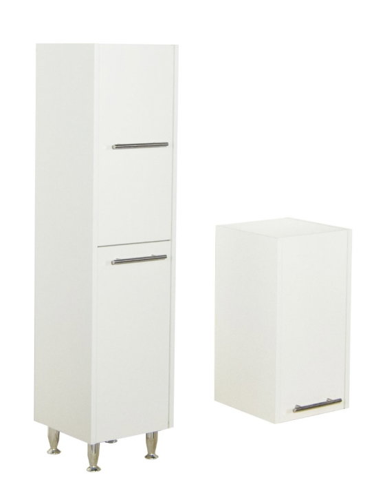 Dulap baie seria 020, 3 usi, alb, 30x30x180 cm [5]