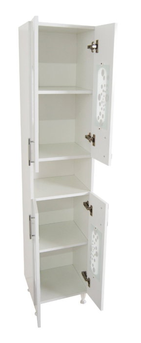 Dulap baie seria 177 LAGUNA, front MDF, 4 usi, alb, 35x31.6x166 cm [3]