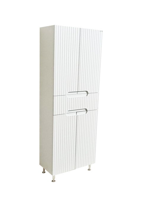 Dulap baie seria 033, front MDF, 4 usi, 1 sertar, alb, 60x31.6x166 cm [3]
