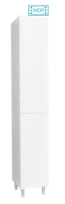 Dulap baie seria 786, front MDF, 2 usi, 1 sertar, alb, 30x31.6x180 cm [2]