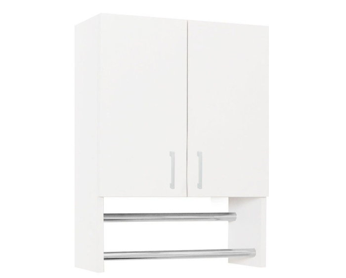 Dulap baie suspendat BELLA, 2 usi, montat, alb, 50x21.5x68 cm [2]