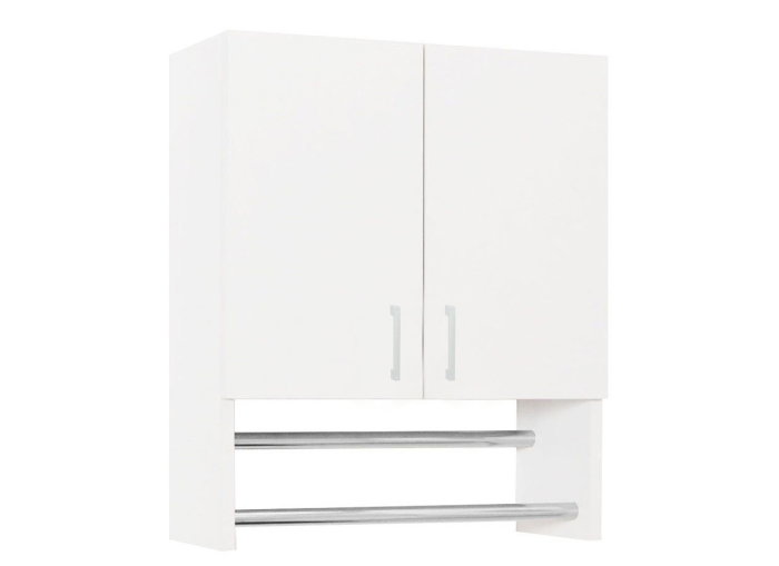 Dulap baie suspendat BELLA, 2 usi, montat, alb, 60x21.5x68 cm [2]