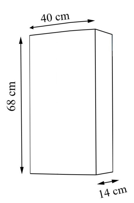 Dulap baie, 1 usa, oglinda, alb, 40x14x68 cm [4]