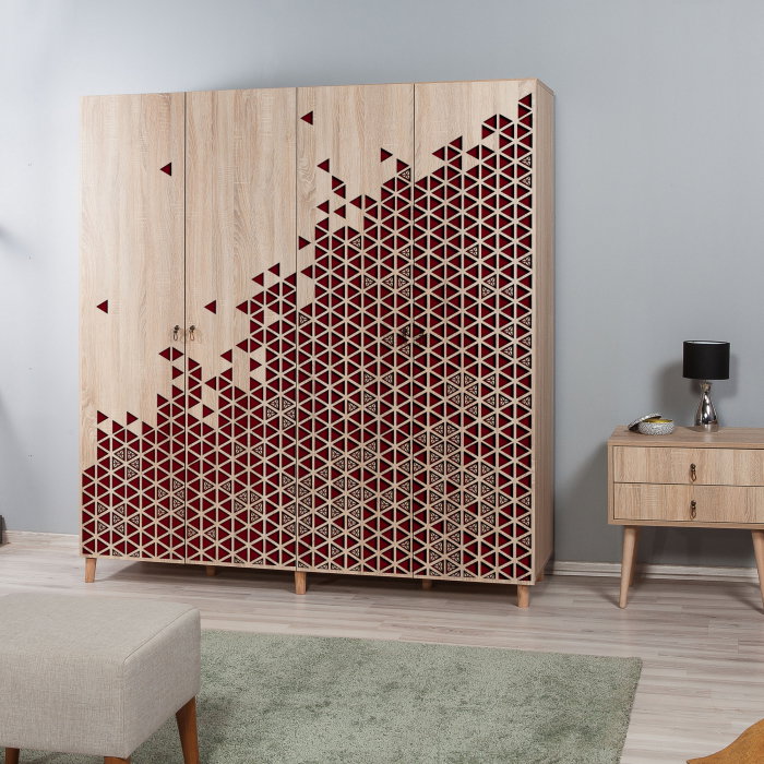 Dulap IMAJ, 4 usi, 180x52x192 cm [2]