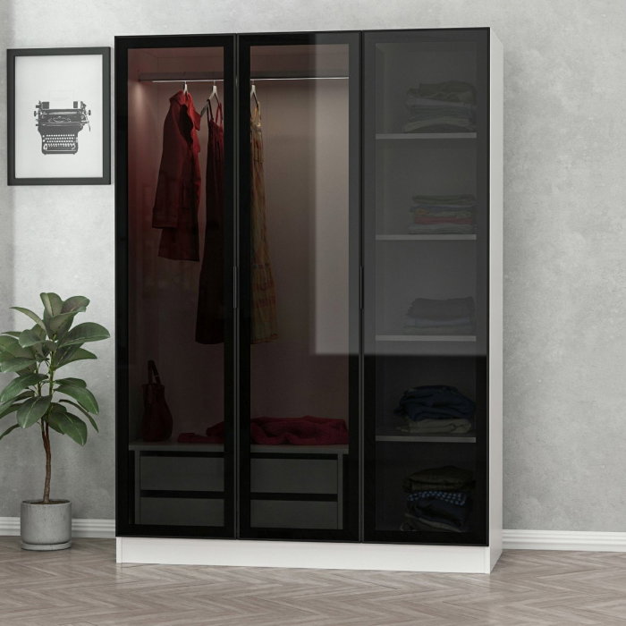 Dulap KALE, 3 usi, 135x52x210 cm [4]