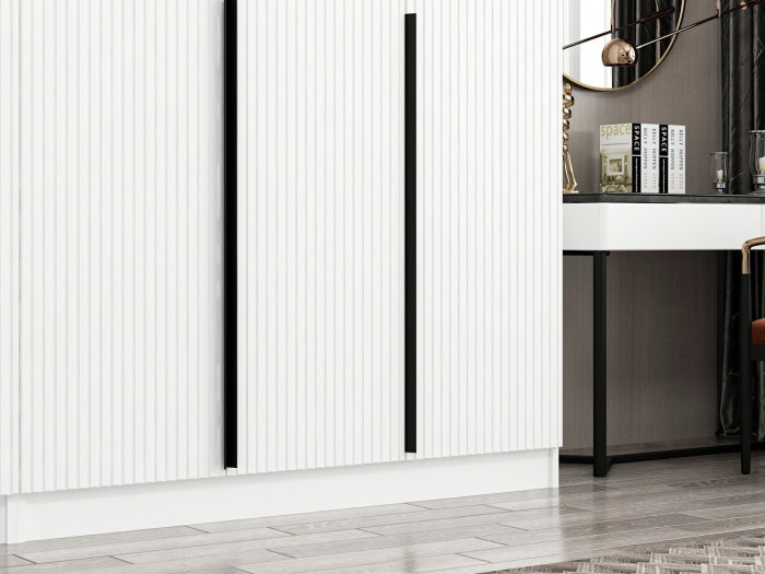 Dulap KALE PLUS, 5 usi, alb, 225x52x210 cm [5]