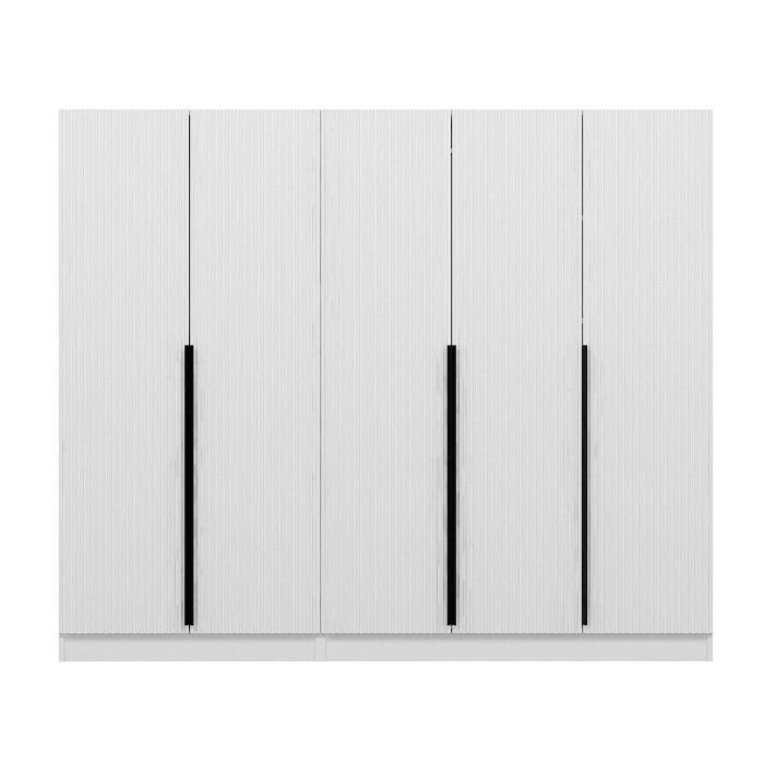 Dulap KALE PLUS, 5 usi, alb, 225x52x210 cm [1]