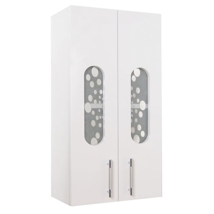 Dulap baie suspendat seria 177 LAGUNA, front MDF, 2 usi, alb, 30x21.5x68 cm [2]