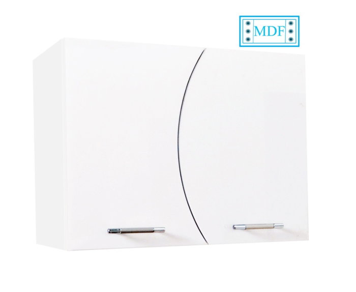 Dulap baie suspendat, front MDF, 2 usi, alb, 60x25x45 cm [2]