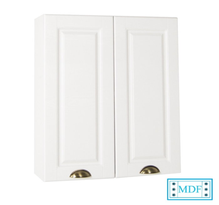 Dulap baie suspendat seria 172, front MDF, 2 usi, montat, alb, 60x21.5x68 cm [2]