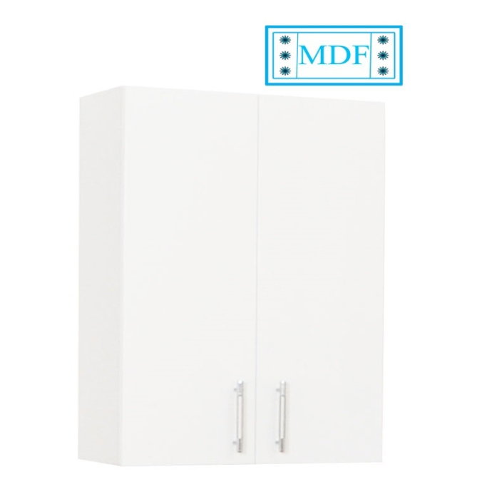 Dulap baie suspendat VERONA, front MDF, 2 usi, alb, 65x21.5x68 cm [2]