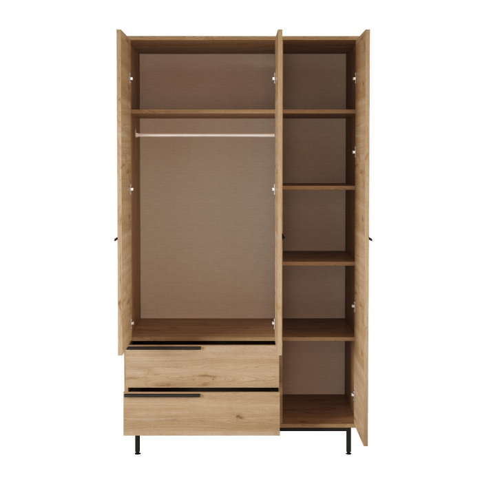 Dulap ON15-S, 3 usi, 2 sertare, 112,2x55x195,6 cm [6]