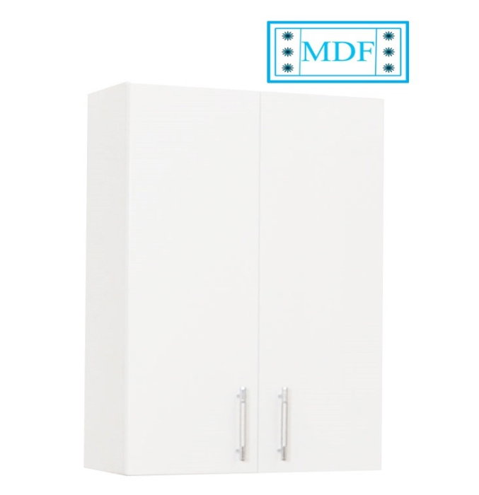 Dulap baie suspendat VERONA, front MDF, 2 usi, montat, alb, 50x21.5x68 cm [2]