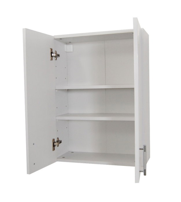 Dulap baie suspendat VERONA, front MDF, 2 usi, alb, 50x21.5x68 cm [3]