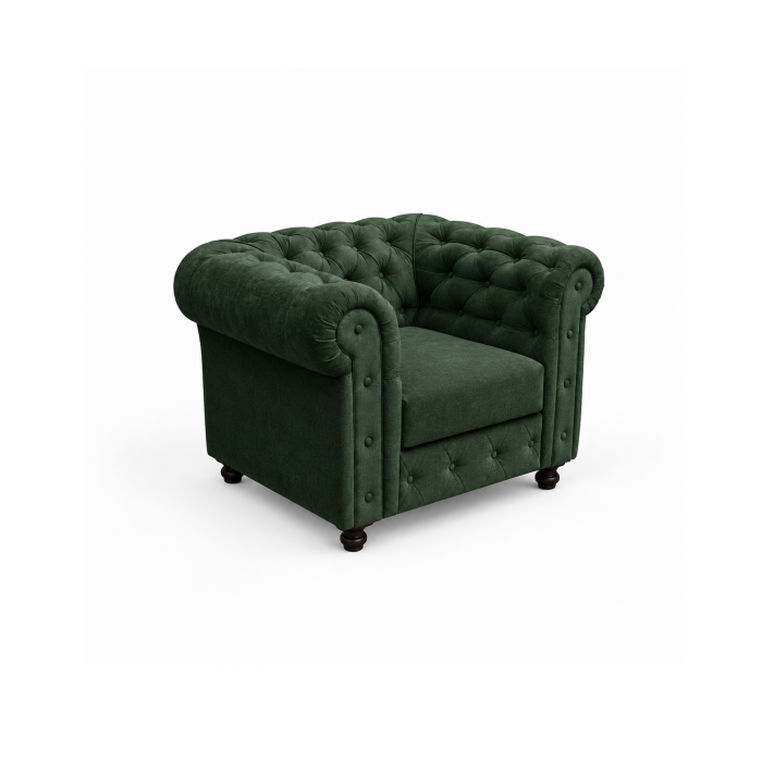 Fotoliu CHESTERFIELD fix, cu arcuri, 105x90x80 cm - ExpoMob [3]
