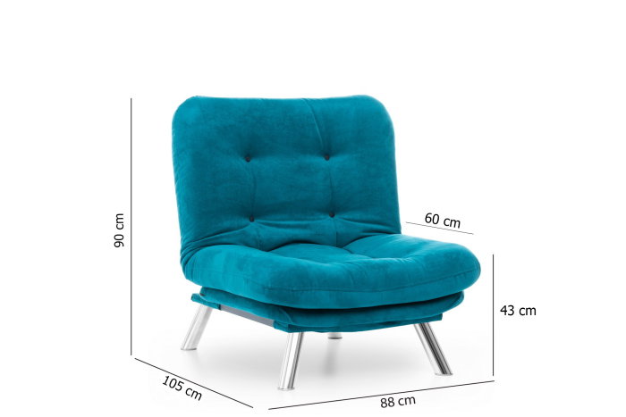 Fotoliu extensibil MISA, 88x90x105 cm [9]