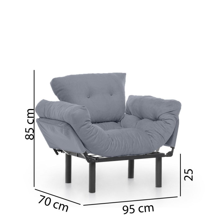 Fotoliu extensibil NITTA, 95x70x85 cm [13]