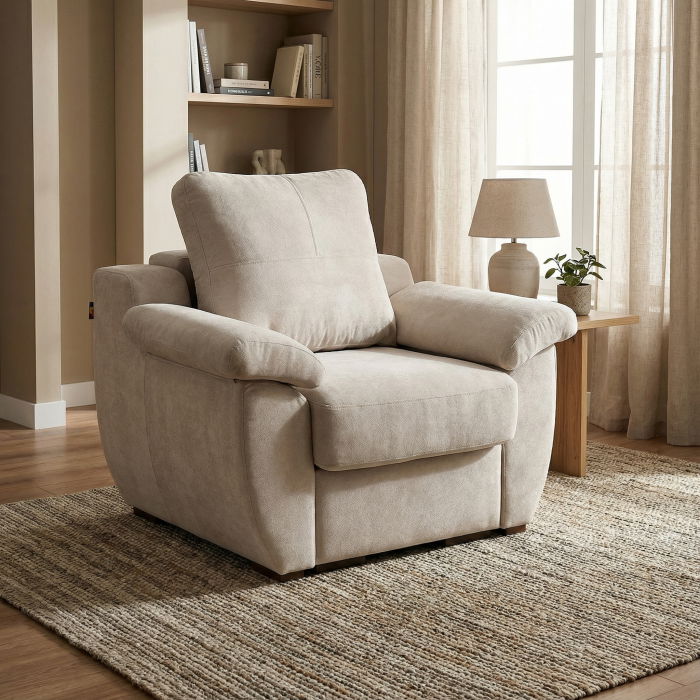 Fotoliu HAVANA cu arcuri, bej, 110x100x100 cm - ExpoMob [5]