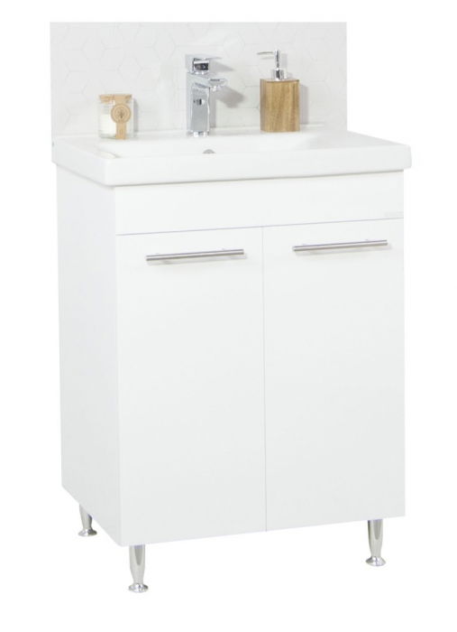 Set Baza front MDF si Lavoar seria 754, 60 cm, alb