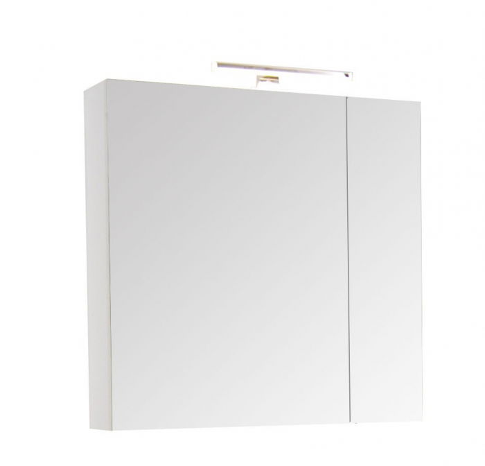 Oglinda cu iluminare LED, SERENA, alb, 60x68 cm