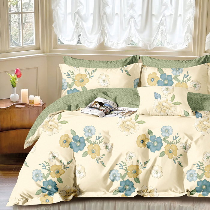 Lenjerie de pat Percale 2PXXL, 4 piese, cearceaf pat clasic 240cm x 260cm, cearceaf pilota 200cm x 230cm, 2 fete perna 50 x 70, PRC182 [1]