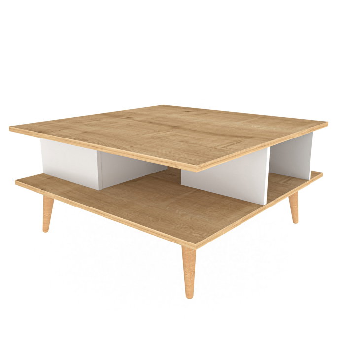 Masuta de cafea AKYA, stejar, 89x89x44 cm [6]