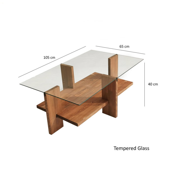 Masuta de cafea BABYLON, lemn, 105x60x40 cm [11]