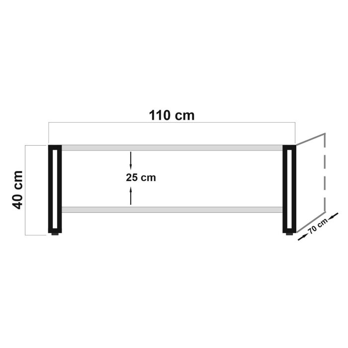 Masuta de cafea COSMO RECTUS, 110x70x40 cm [4]