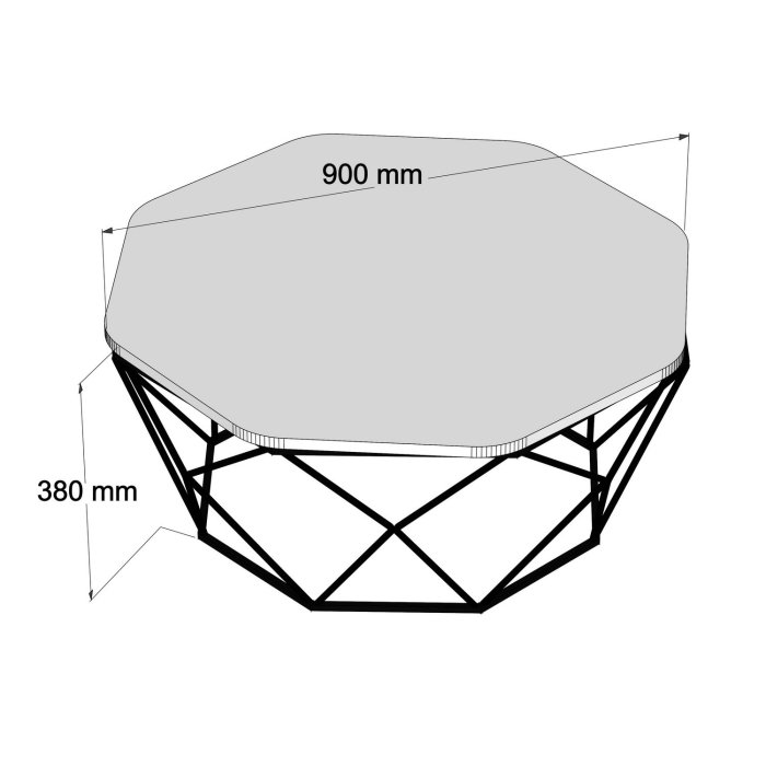 Masuta de cafea DIAMOND, 90x90x38 cm [5]