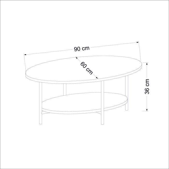 Masuta de cafea ELIS, 90x60x36 cm [6]