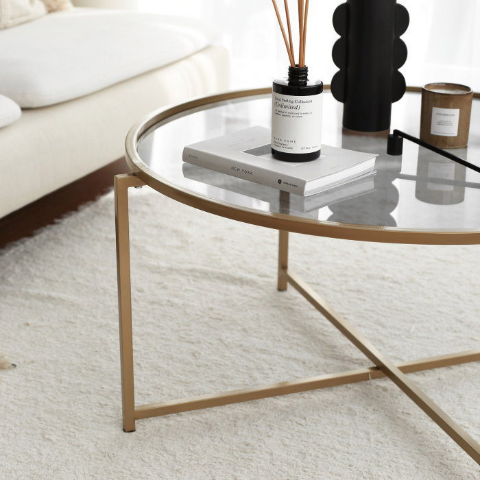 Masuta de cafea GOLD SUN, 83x83x40 cm [6]