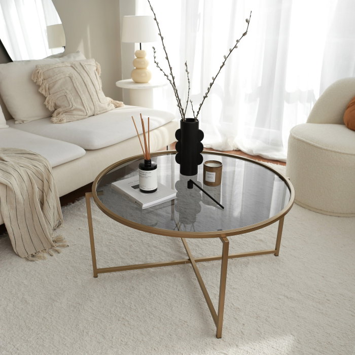 Masuta de cafea GOLD SUN, 83x83x40 cm [4]