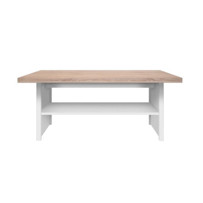 Masuta de cafea TOP MIX, cu raft, alb, 115x55x48 cm