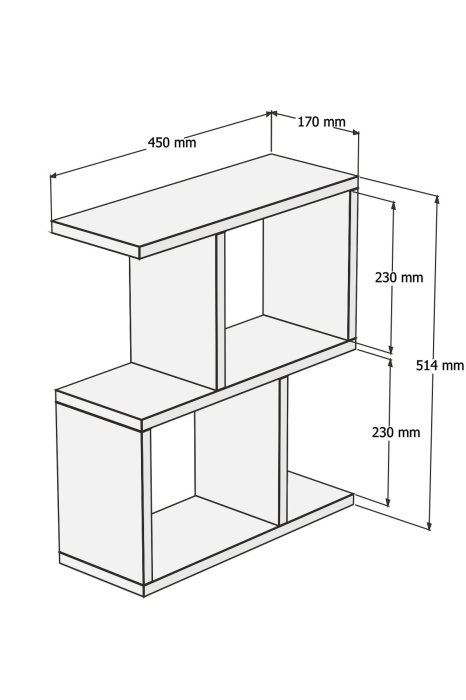 Masuta de cafea ZET, 45x17x51,4 cm [5]