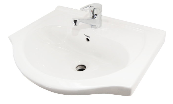 Set Baza si Lavoar seria 001, eco, montat, 66 cm, alb [4]