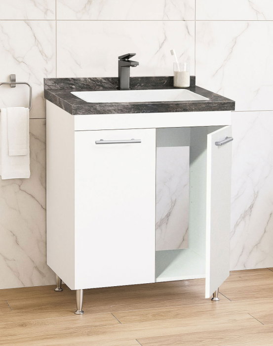 Set Baza si Lavoar seria 867, 60 cm, alb + antracit [2]
