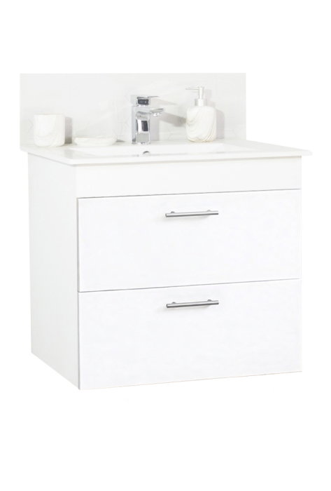 Set Baza si Lavoar seria 067, cu sertare, cadru metalic, 60 cm, alb [3]