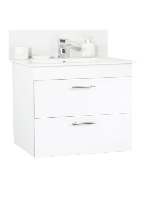 Set Baza si Lavoar seria 067, cu sertare, cadru metalic, 70 cm, alb [3]