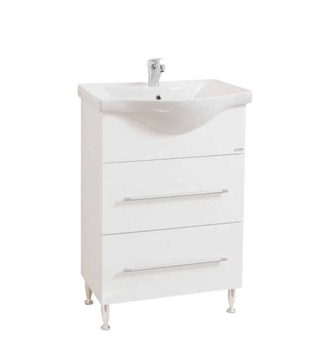 Set Baza front MDF si Lavoar seria 187, cu sertar, 55 cm, alb [2]