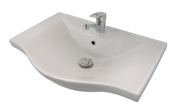 Set Baza front MDF si Lavoar seria 187, cu sertar, 60 cm, alb [4]