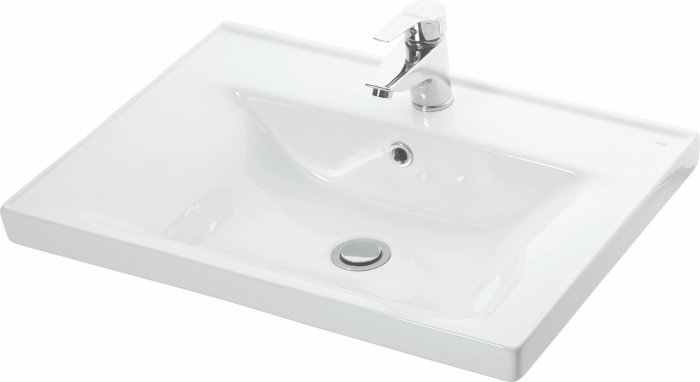 Set Baza front MDF si Lavoar seria 786, suspendata, cu sertare, 60 cm, alb [5]