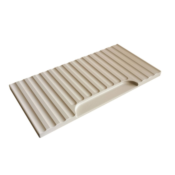 Set Baza front MDF si Lavoar seria 633, cu sertare, cadru metalic, montat, 80 cm, crem [7]