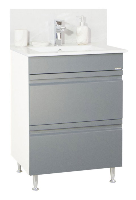 Set Baza front MDF si Lavoar seria 086, cu sertare, 60 cm, antracit [2]