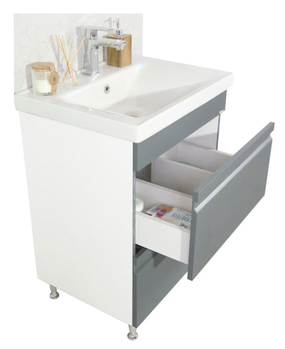 Set Baza front MDF si Lavoar seria 786, cu sertare, 60 cm, antracit [4]