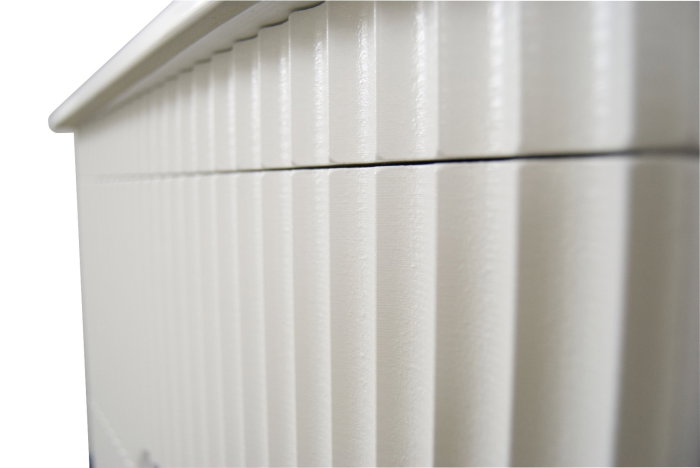 Set Baza front MDF si Lavoar seria 009, suspendata, cu sertare, 70 cm, alb [7]