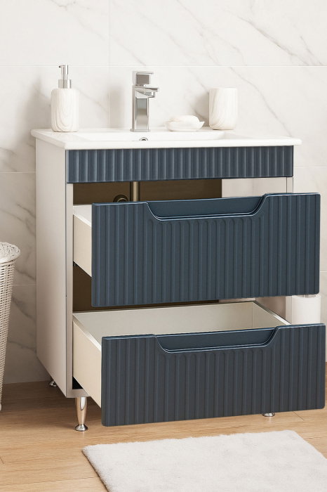 Set Baza front MDF si Lavoar seria 033, cu sertare, 60 cm, antracit [2]