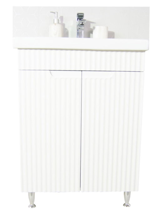 Set Baza front MDF si Lavoar seria 733, 60 cm, alb rustic [4]