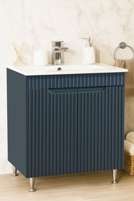 Set Baza front MDF si Lavoar seria 033, montat, 70 cm, antracit [1]